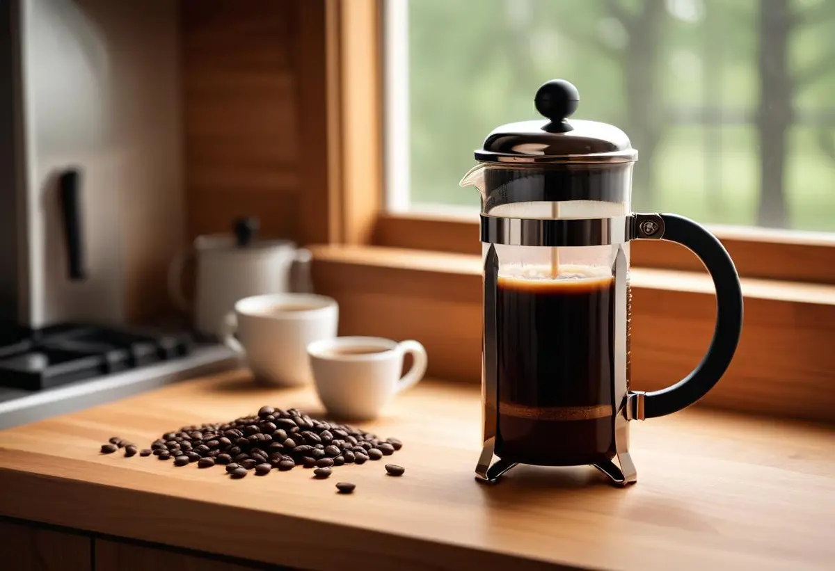 Brygg gott kaffe med franskpress – så gör du! illustration