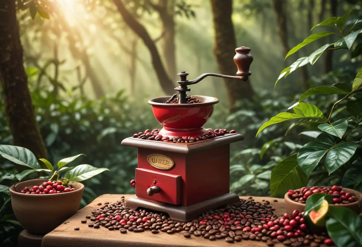 Kaffebönan och vägen till den perfekta koppen illustration