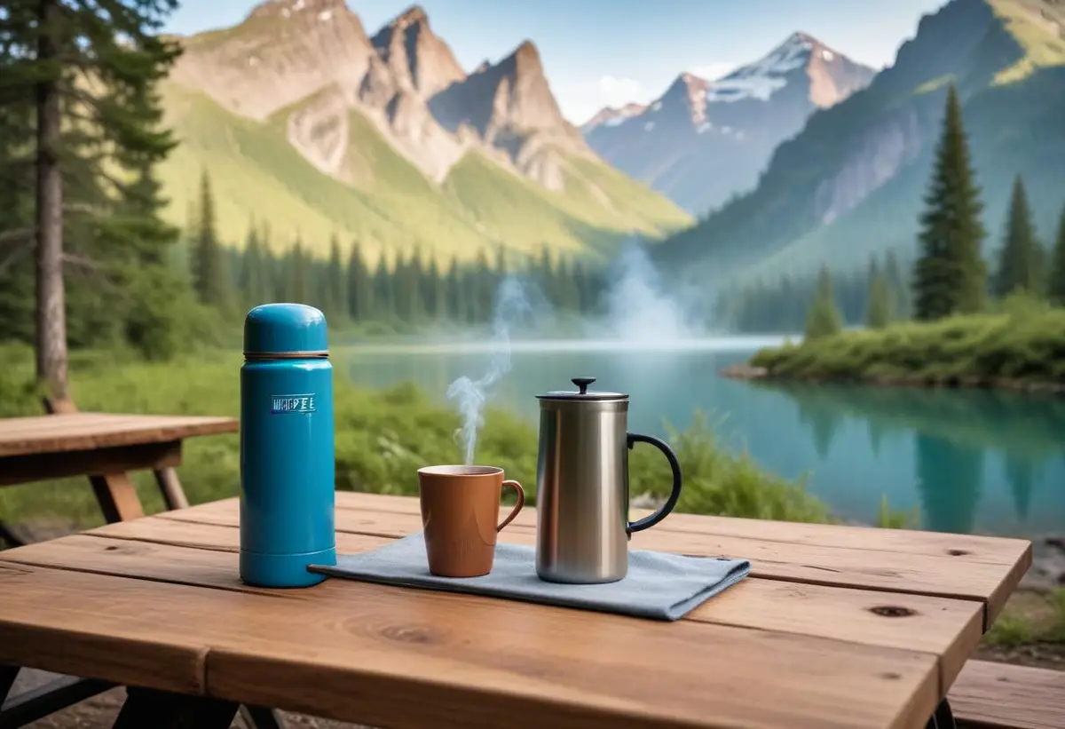 Din bästa kaffeguide för äventyr i naturen illustration