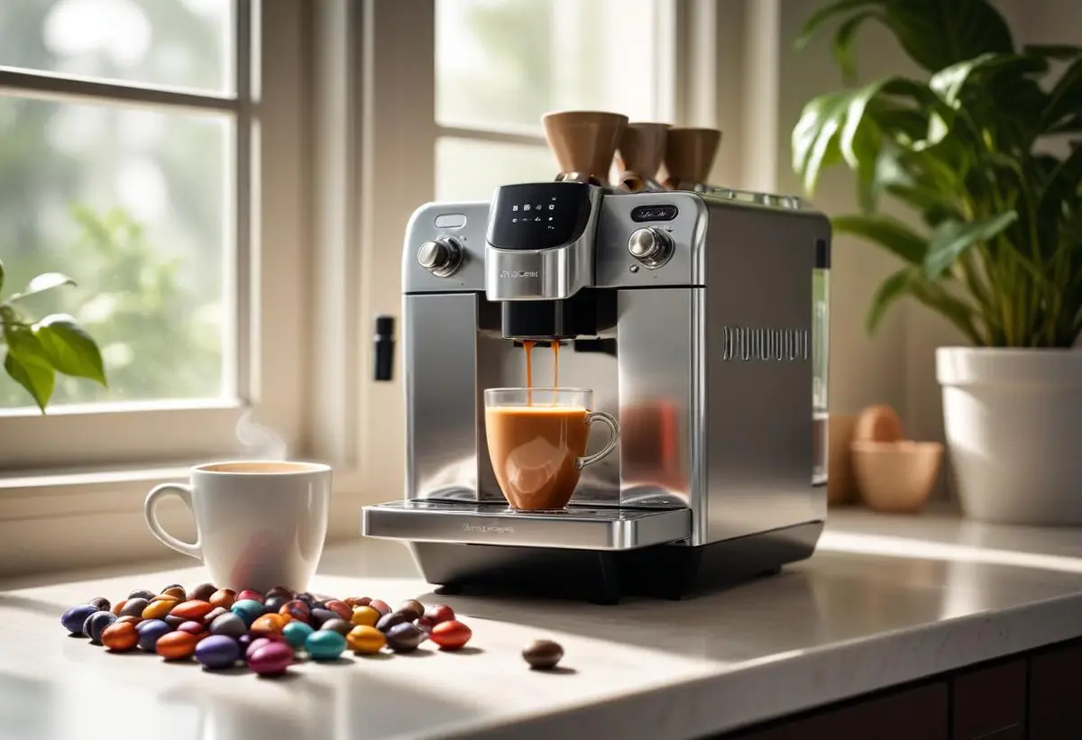 Kapselmaskin kaffe illustration